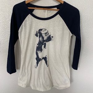 Boxer baseball tee
